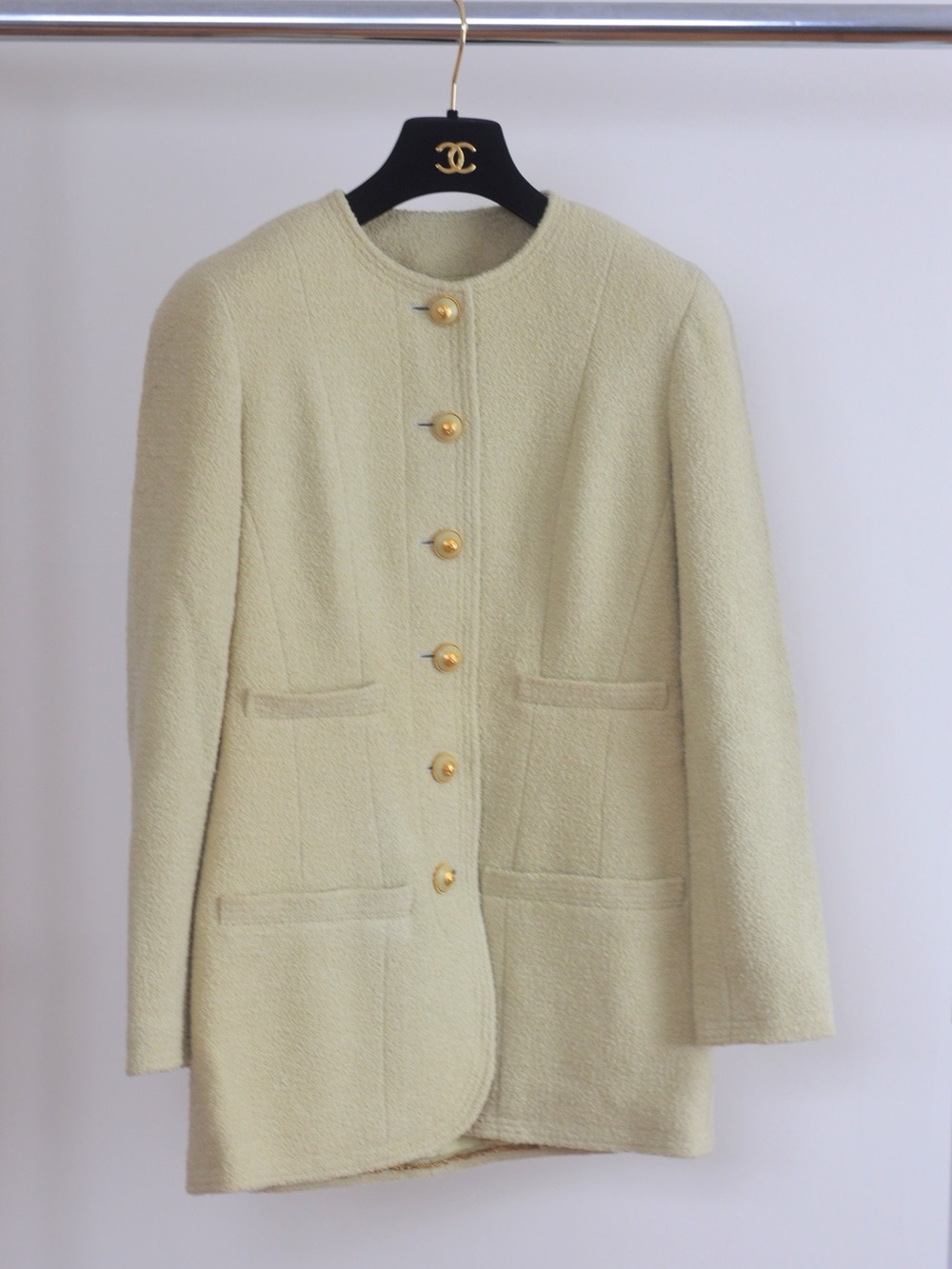 Chanel vintage 1993 soft sage green jacket - no size tag